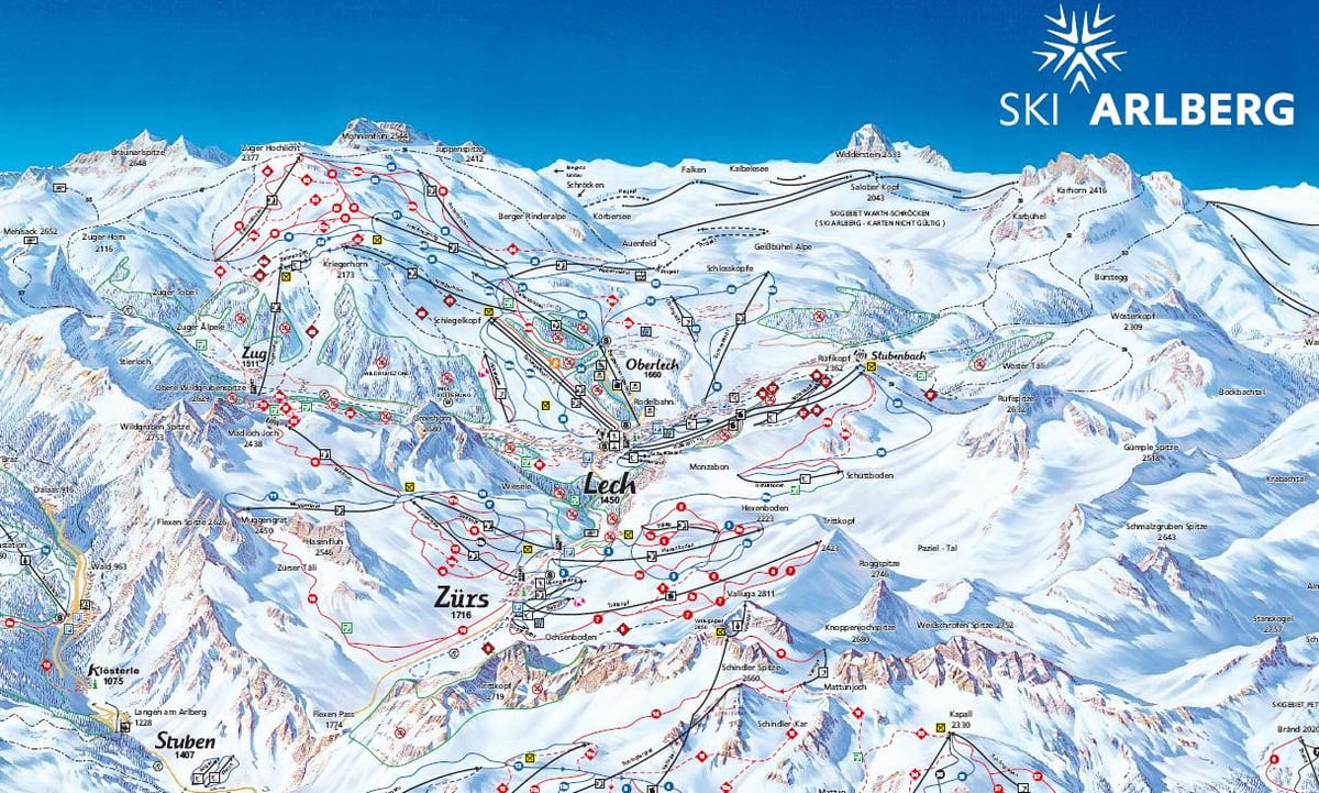 ramani ya arlberg austria