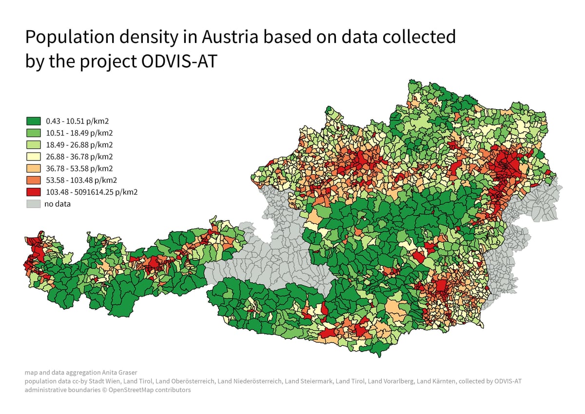 austria wiani idadi ya watu ramani