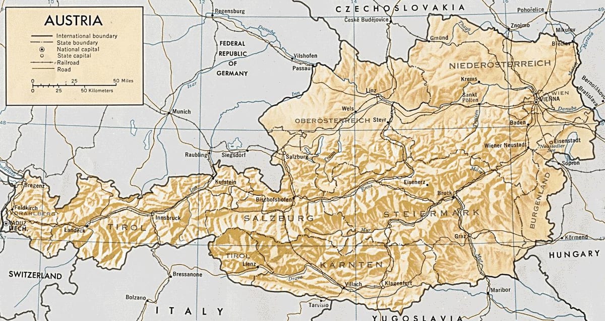 austria kijiografia ramani