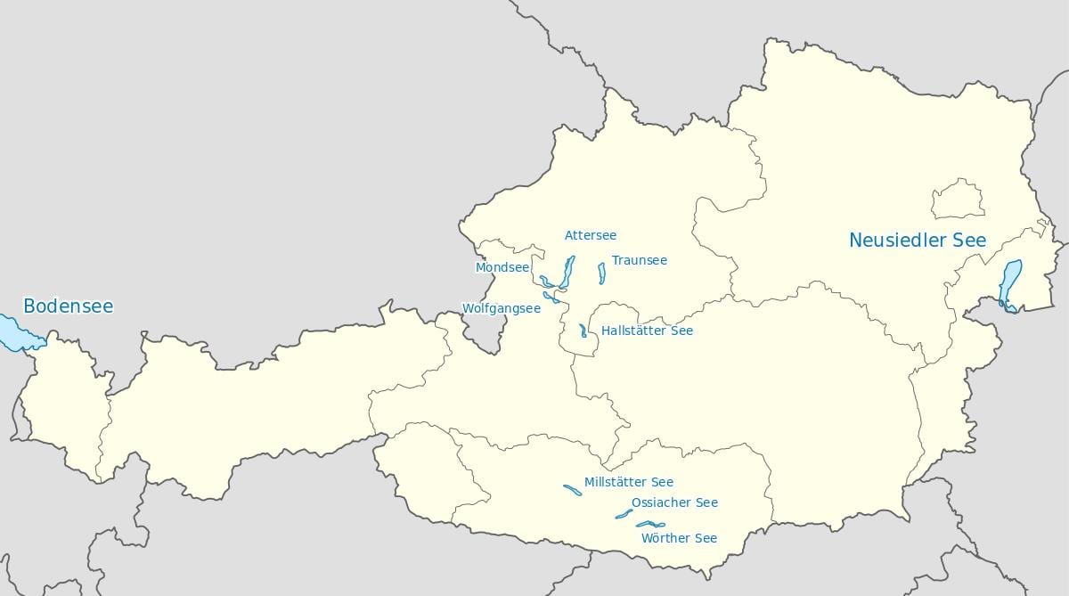 ramani ya austria maziwa