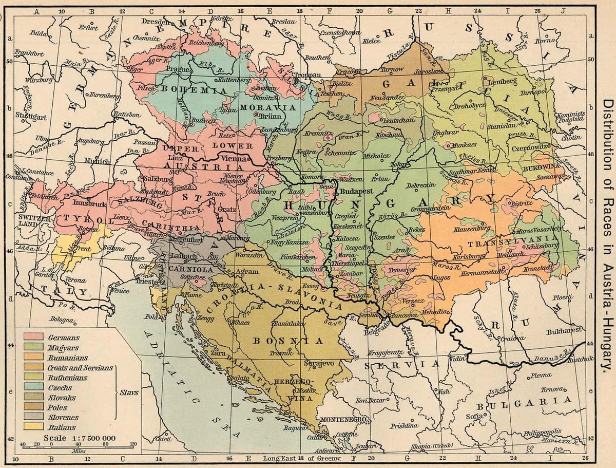 austria-hungary ramani ya 1900