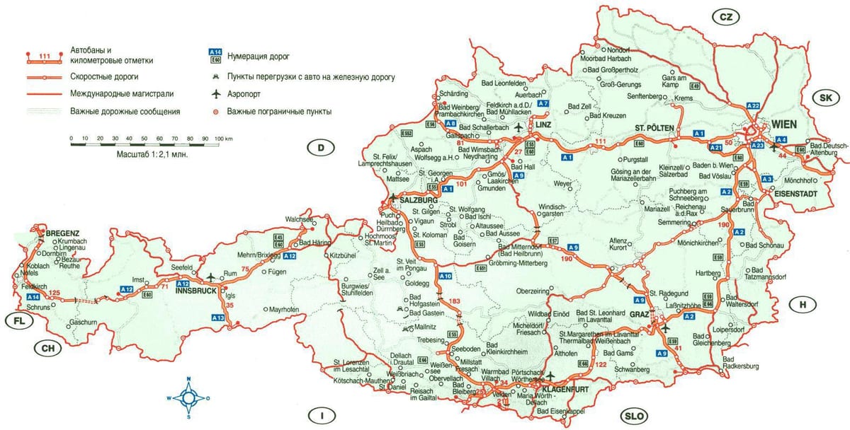 ramani ya kina ya austria