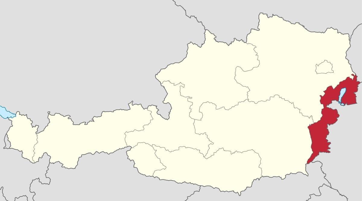 ramani ya burgenland austria