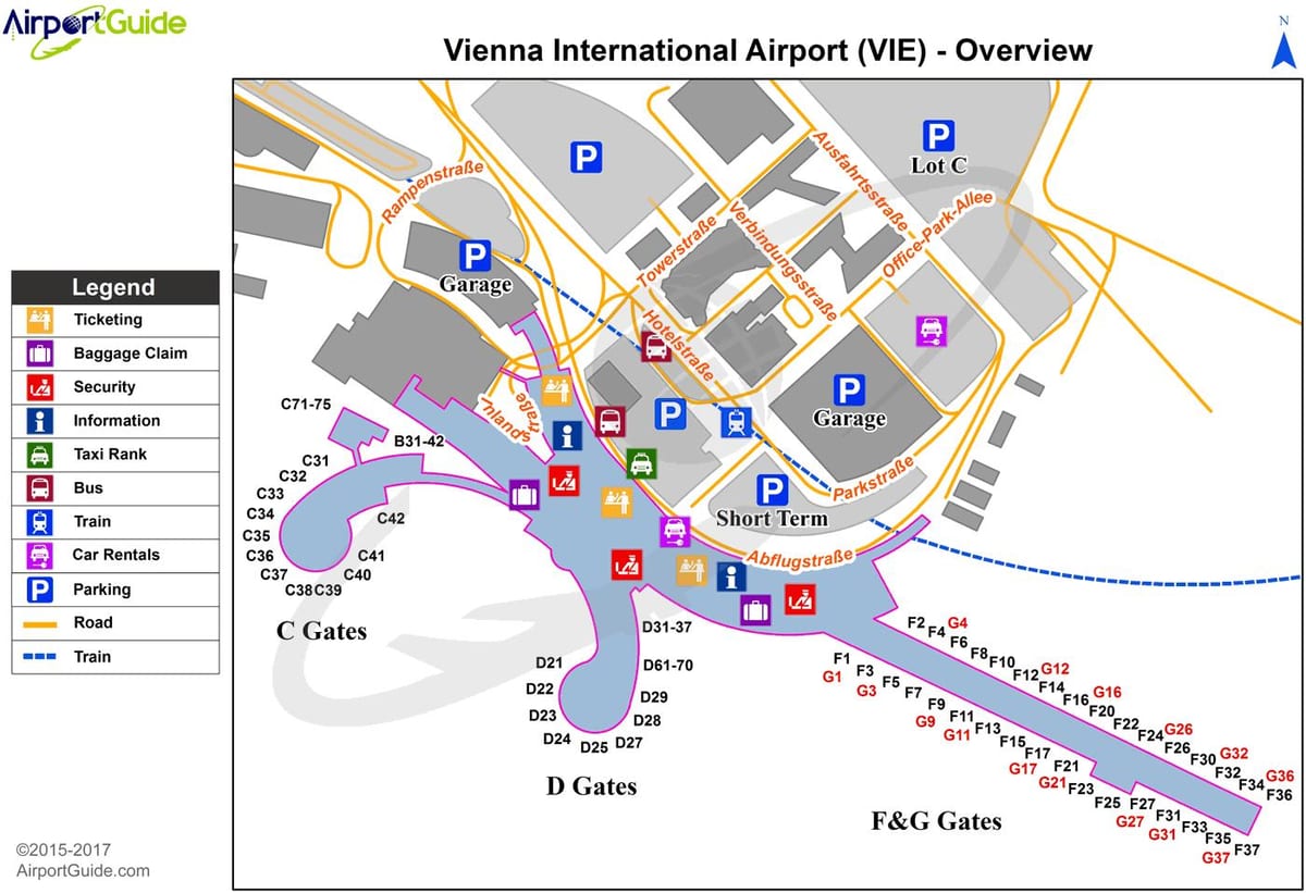 ramani ya vienna austria airport