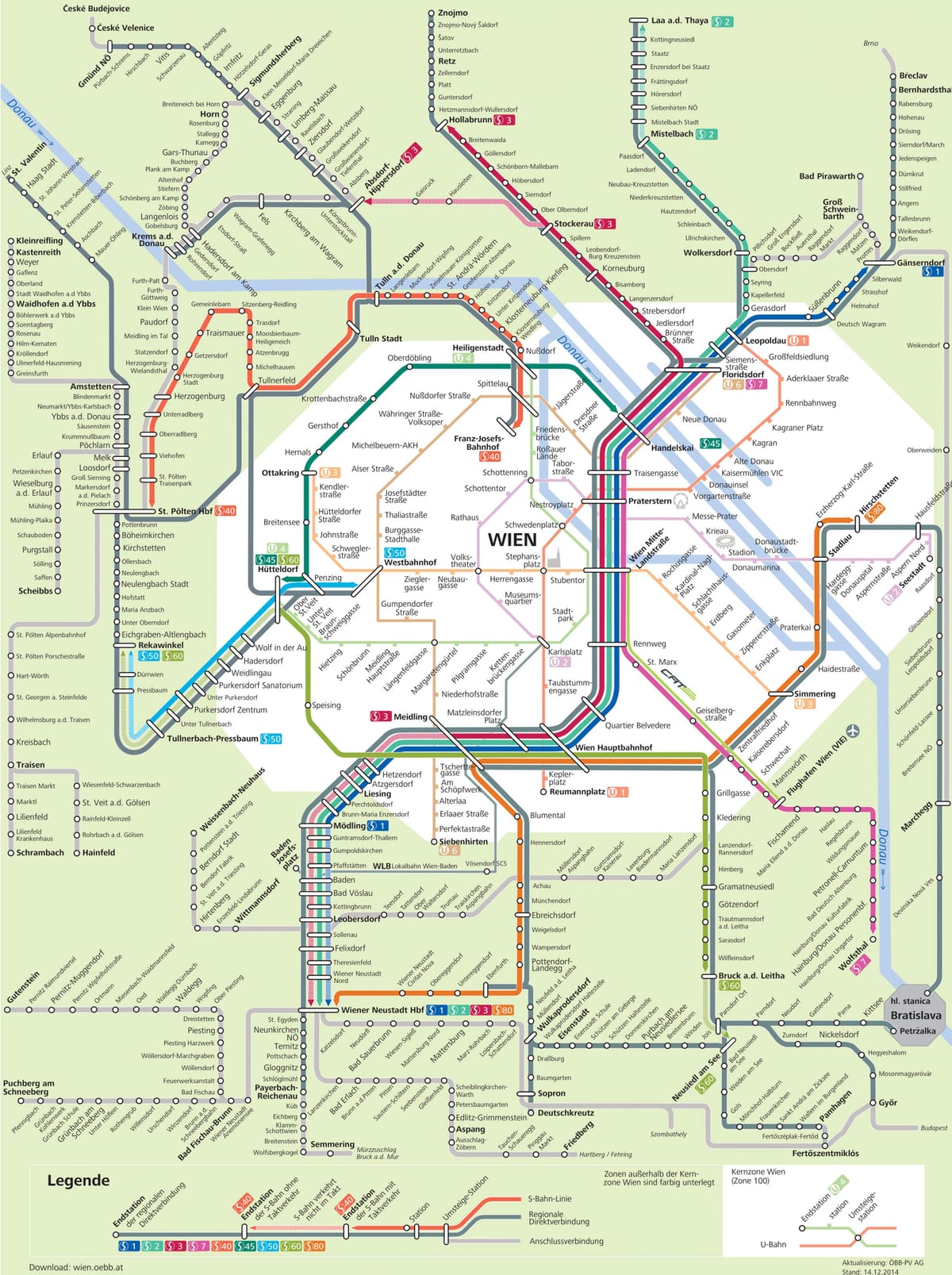 vituo vya treni katika vienna austria ramani