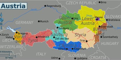 Ramani ya austria mataifa