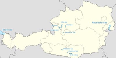 Ramani ya austria maziwa