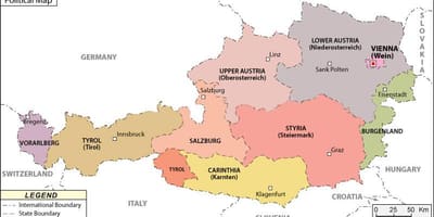 Ramani ya austria kisiasa 
