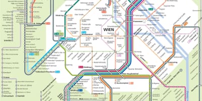Vituo vya treni katika vienna austria ramani